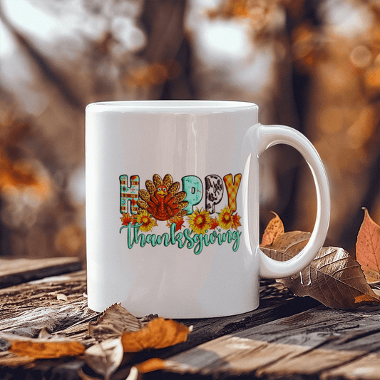 Happy Thanksgiving | Elevate your coffee experience with our custom-made ceramic mug